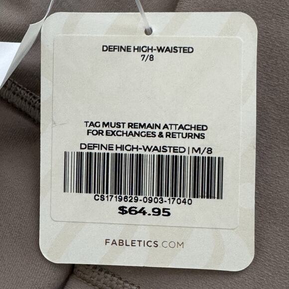 NWT Fabletics Define High Waisted 7/8 Leggings Size M Dessert Shadow - Picture 11 of 12